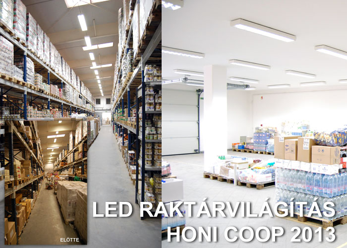 Raktárvilágítás LED fénycsővel - Coop
